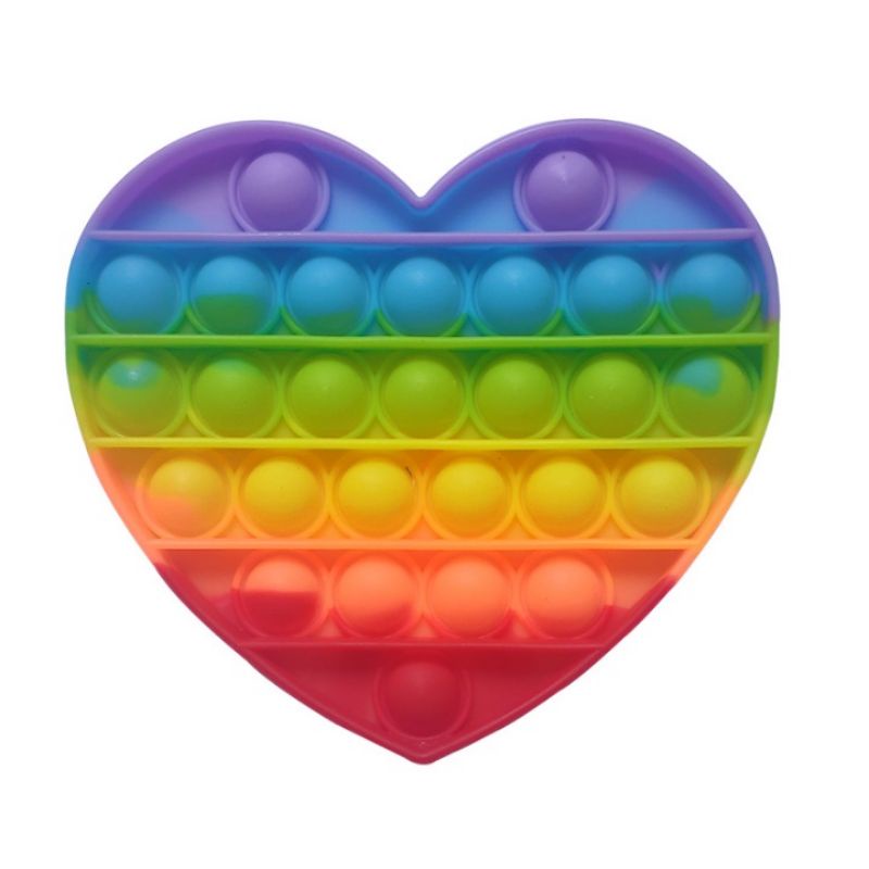 MAINAN ANAK P0P IT VIRAL MURAH FIDGET POP IT / POP IR SQUAR RAINBOW Multicolor Foxmind-2