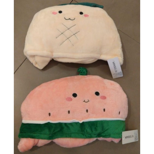 MINISO FRUIT SERIES LEISURE BLANKET WITH HAT 90X100CM
