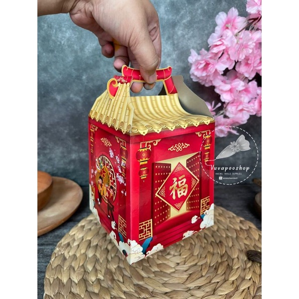 Box Imlek Kuil / Box Imlek Hampers CNY / Box Kue Kering Kering Imlek