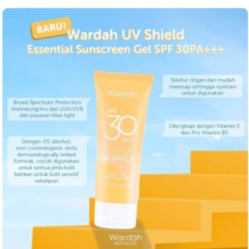 Skinhouseid Sunblock Wardah Sunscreen Gel UV Shield SPF 30 &amp; 50 PA ++++ Original Termurah BPOM