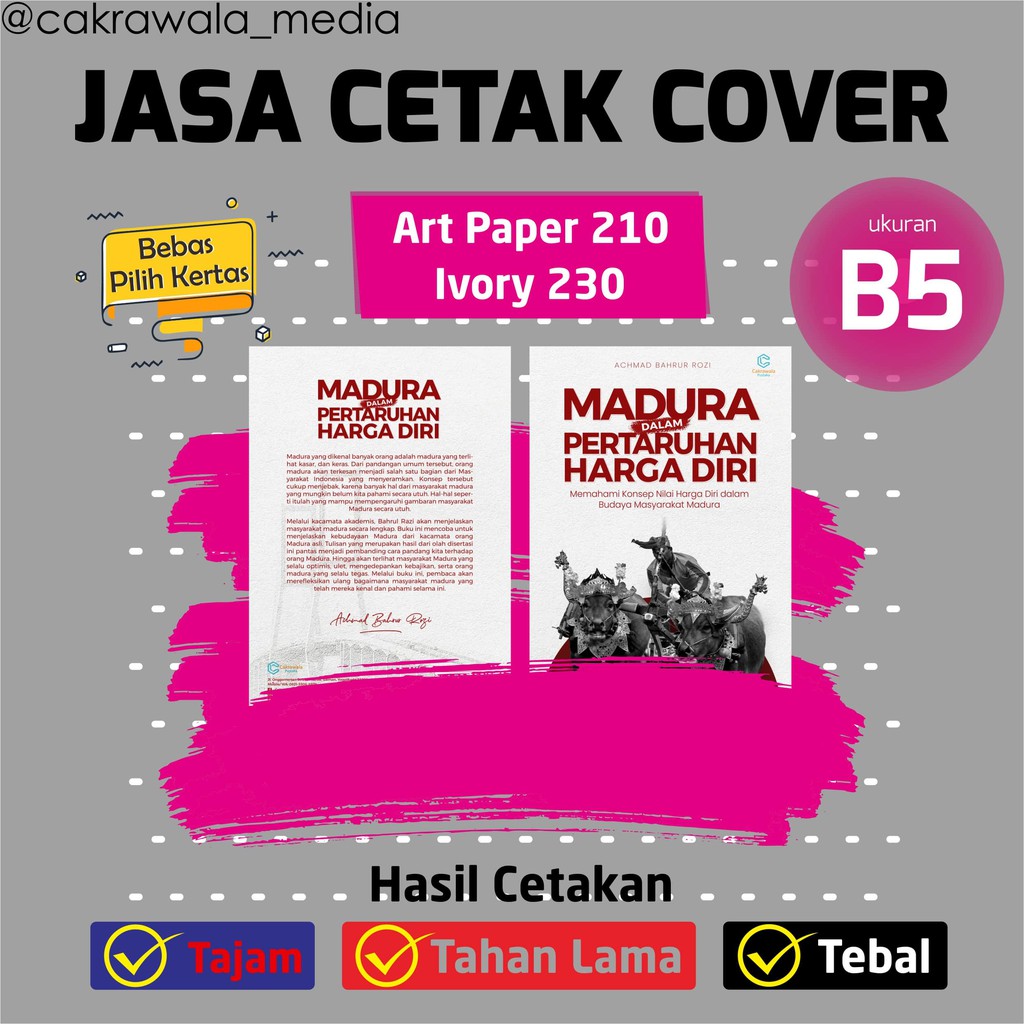 

Jasa Cetak Cover Buku Softcover Size B5