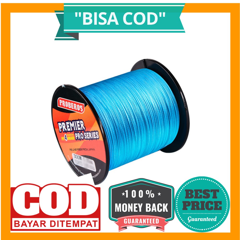 TaffSPORT Premier Pro Series Benang Pancing Braided Thick 0.33mm - 300M - Blue