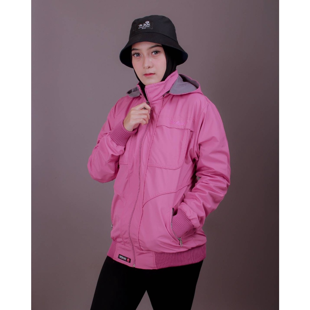 JAKET WANITA MUSIM HUJAN JAKET PARASUT CEWE OUTDOOR WATERPROOF TEBAL HANGAT PREMIUM