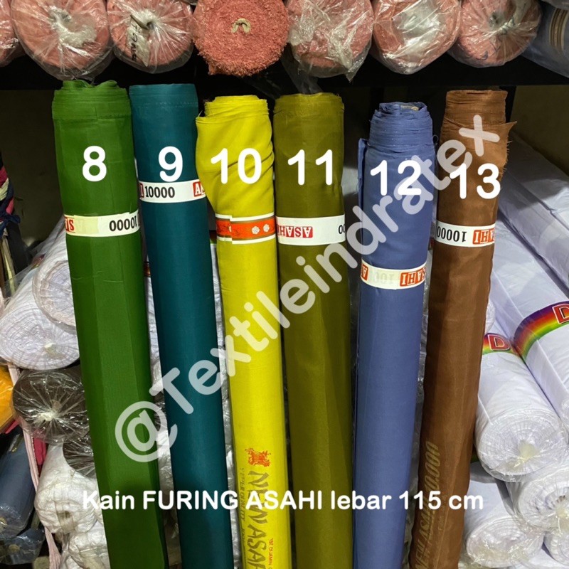 KAIN ASAHI FURING TERMURAH LEBAR 115 CM BAHAN FURING BAJU BATIK DRESS TILE SATIN KANTONG CELANA