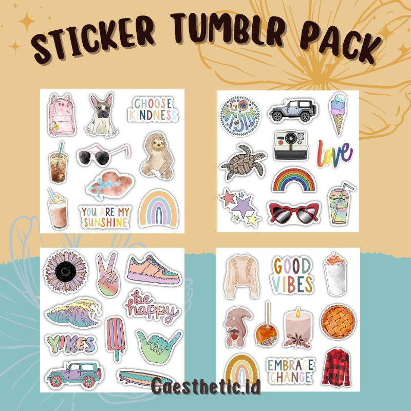 

STICKER TUMBLR AESTHETIC - STICKER HP LAPTOP - STICKER TUMBLR PACK - STICKER MINI TUMBLR