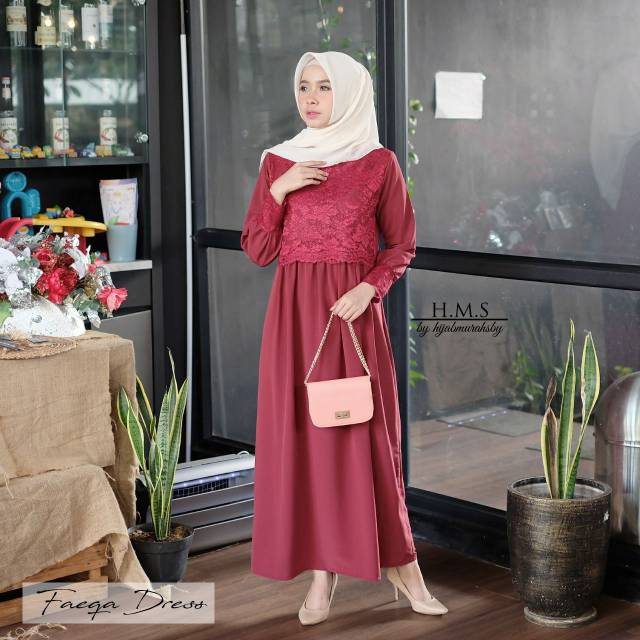 Faeqa Dress (Dress Brukat)