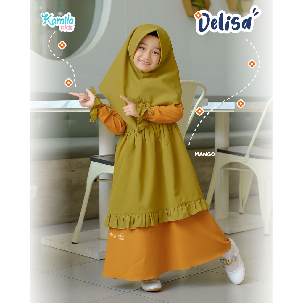 Gamis set Delisa Kamila Kids (PRE ORDER Est. ready Akhir Juli 2021)