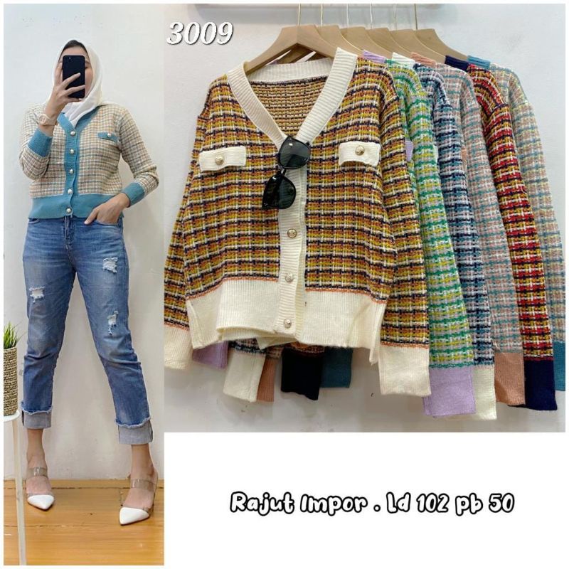 Tweed Zara CARDIGAN IMPORT  PREMIUM QUALITY / BLEZER RAJUT WANITA