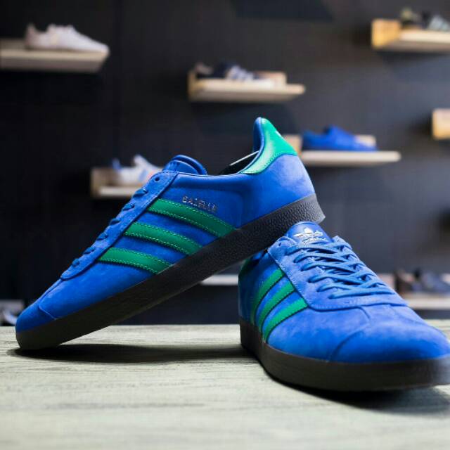 Adidas Gazelle Vintage Blue/Core Green/Gum Bern Colorway