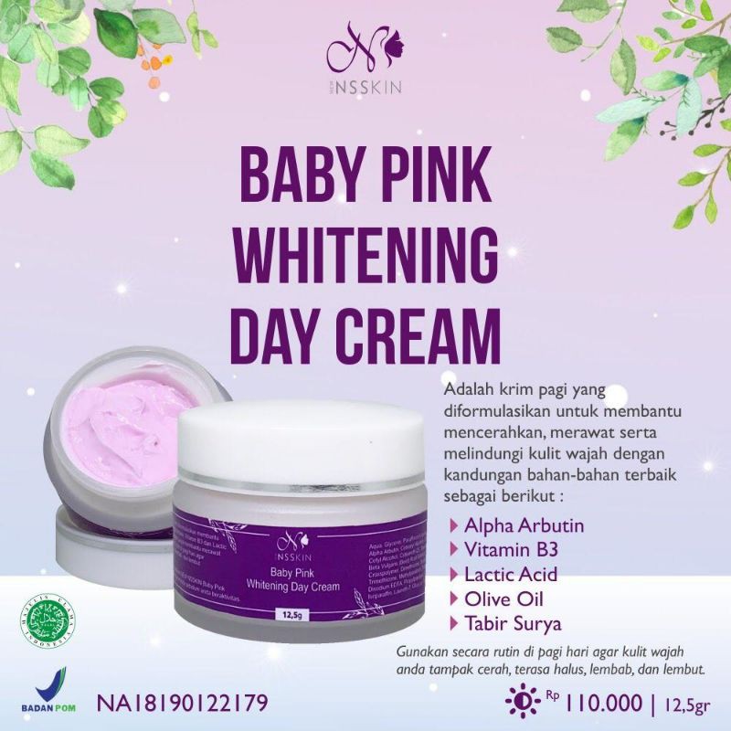 baby pink whitening day cream New ns skincare