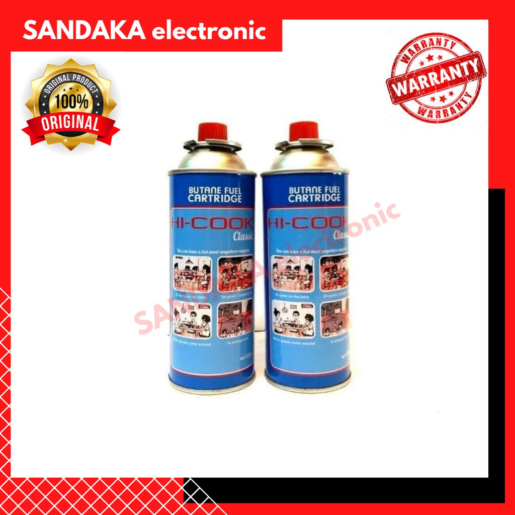 GAS HI-COOK - GAS MINI - GAS KOMPOR PORTABLE - Gas Camping - Gas Refil