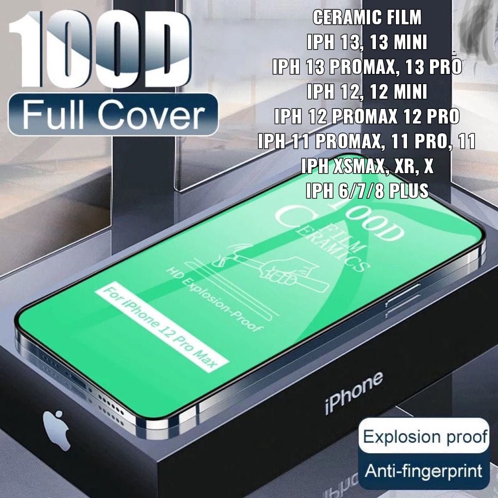 Ceramic Film Full Clear Bening Iphone  14 Pro PLUS 14 13 Promax 13 Pro 12 Mini 12 11 Promax 11 X Xr Xsmax 7 Plus 8 Plus 6 6 Plus Anti Gores Ceramic Film Bening Clear Full Cover Screen Guard Protector