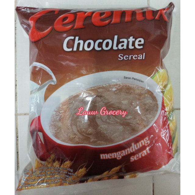 

Ceremix Chocolate Sereal 600gr Isi 20pcs/Minuman Sereal Cokelat/Sereal