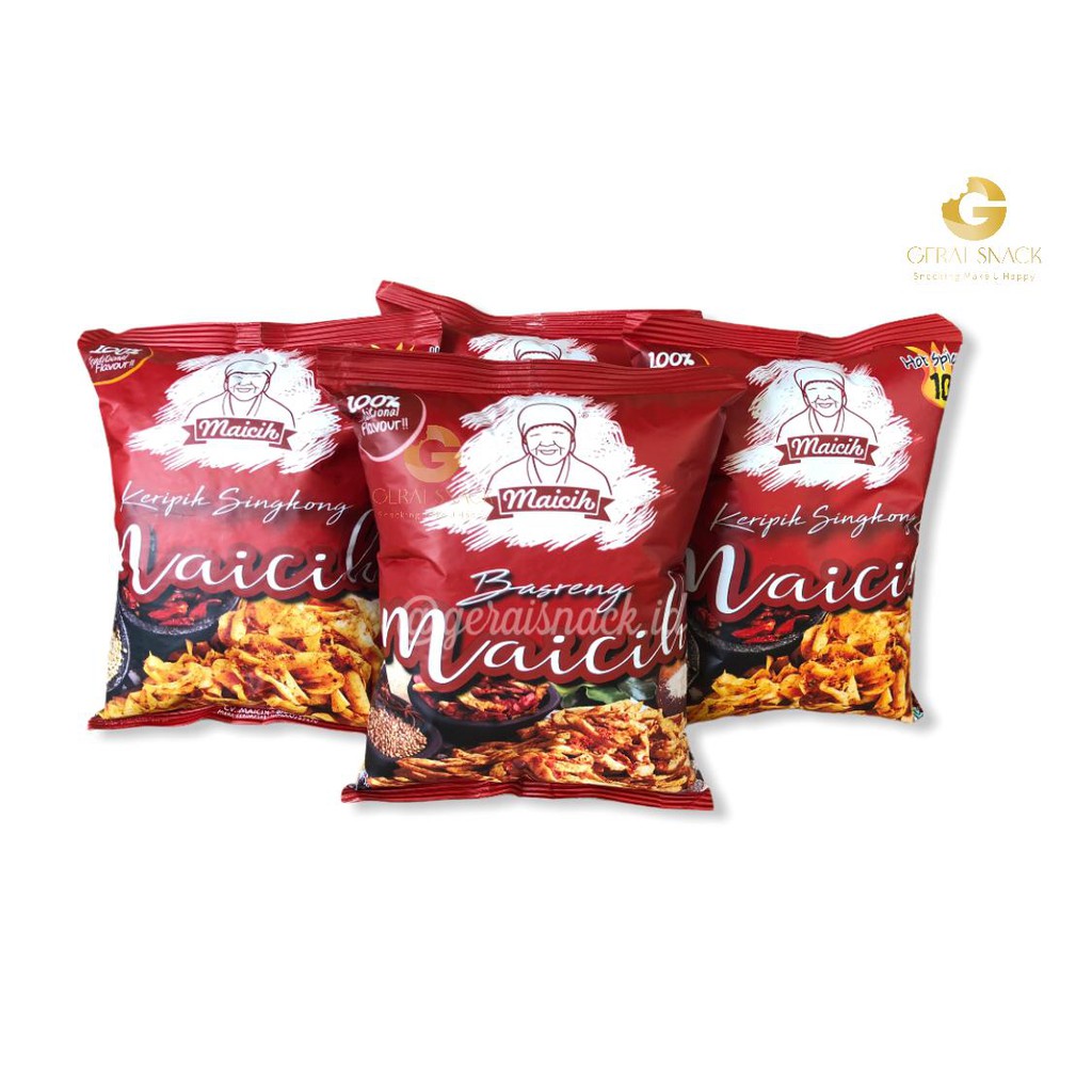 Basreng Maicih Bob Baso Goreng Ikan Pedas Sedang Asli Bandung 100gr-7