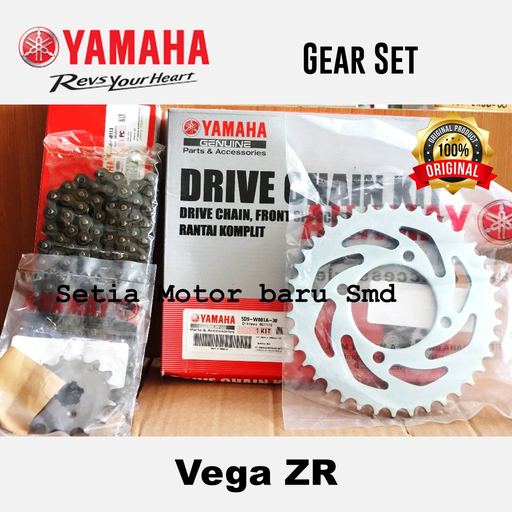 Yamaha Gear Gir Rantai Set Motor Vega Zr Asli Yamaha