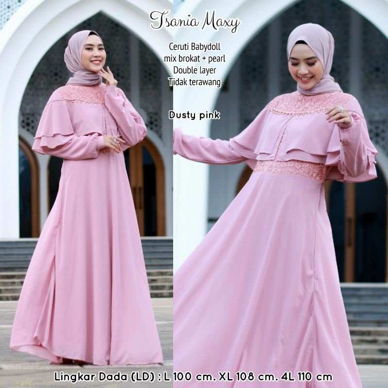 Gamis brokat ceruti babydoll //JF1602