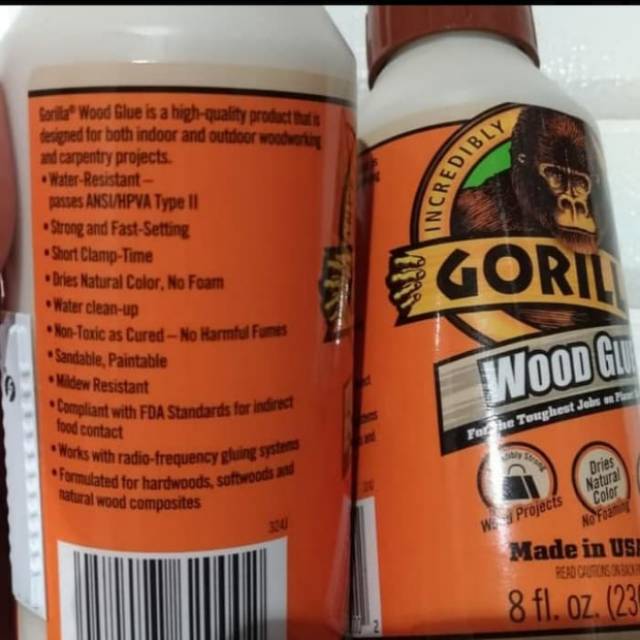 

Lem Kayu Wood Glue Lem Kuat Serbaguna 236ml Gorilla Made In USA