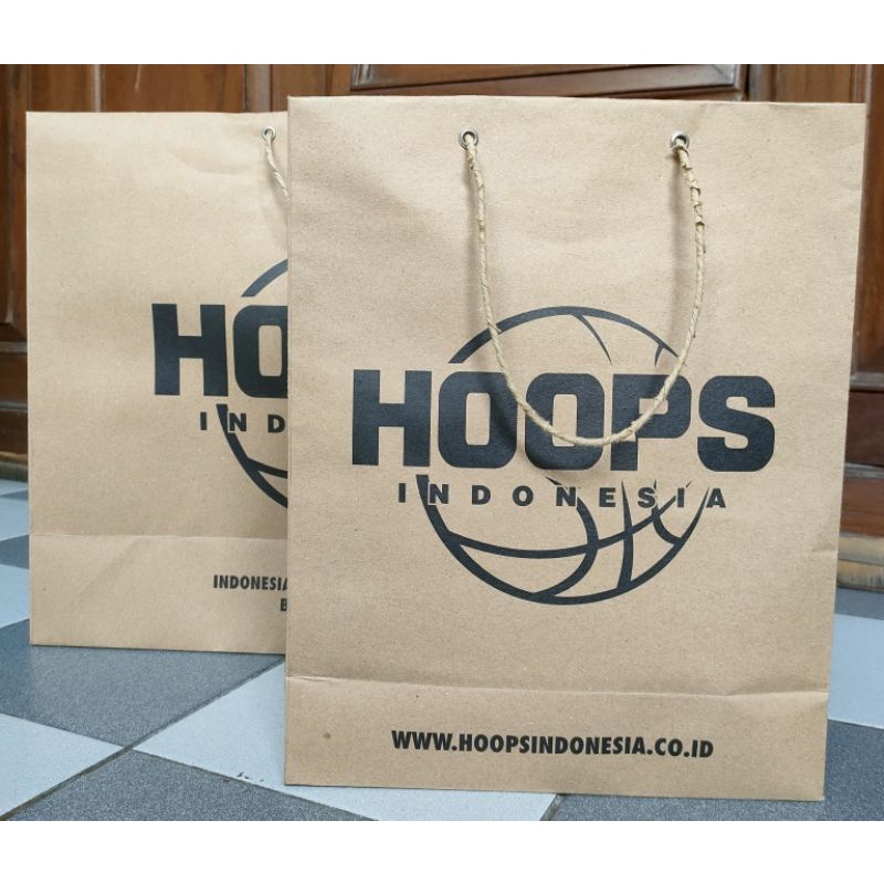 

Paperbag Hoops Indonesia Coklat /tas kantong