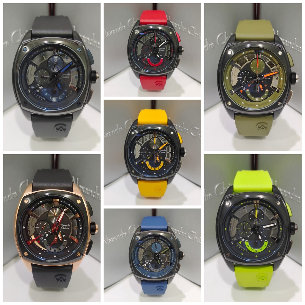 Jam Pria Alexandre Christie AC6591 AC 6591 Original Garansi Resmi Alexander Christie Free Baterai