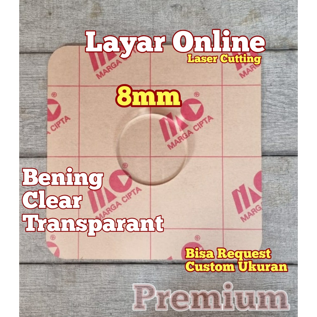 PREMIUM Acrylic Bening 8mm Diameter 84cm Laser Cutting Akrilik Bulat