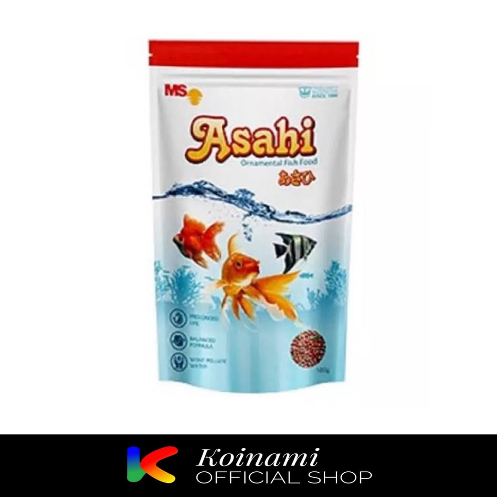 Asahi Makanan Ikan 100gr / Makanan Ikan Koki / Makanan Ikan Guppy / Makanan Ikan Komet / MS