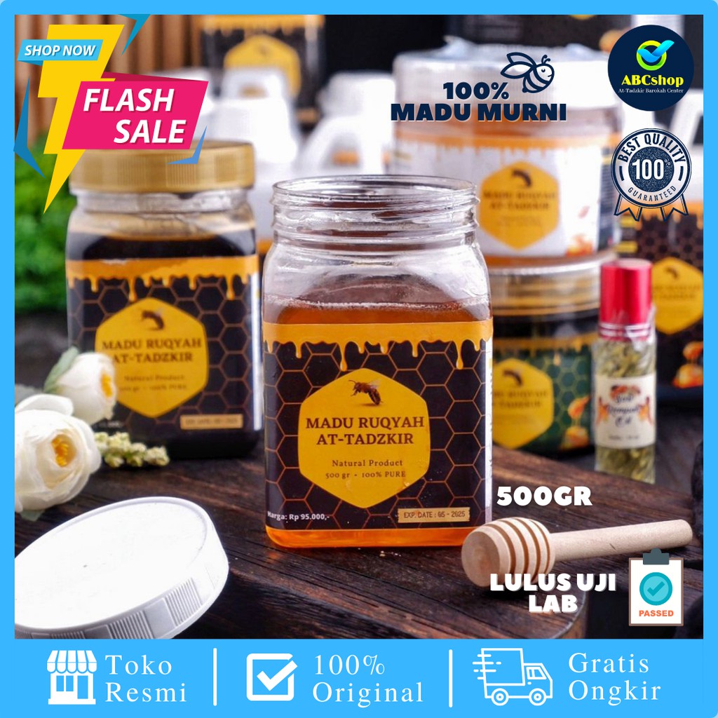 

Madu Murni Asli - Pure Honey 500gr (Manis) Madu Ruqyah At-Tadzkir (Madu Multiflora/Uniflora)