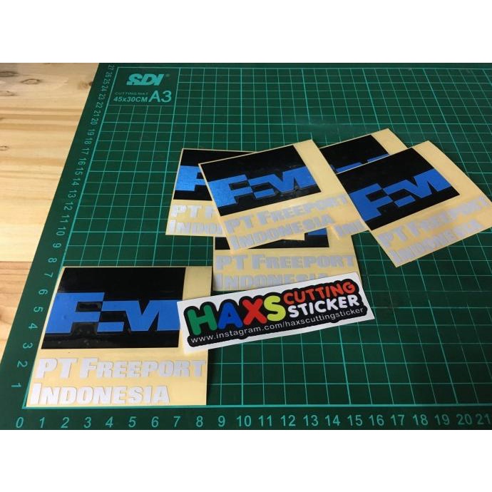 Cutting Sticker PT Freeport Indonesia Bahan Reflektif hax55 Buru Order