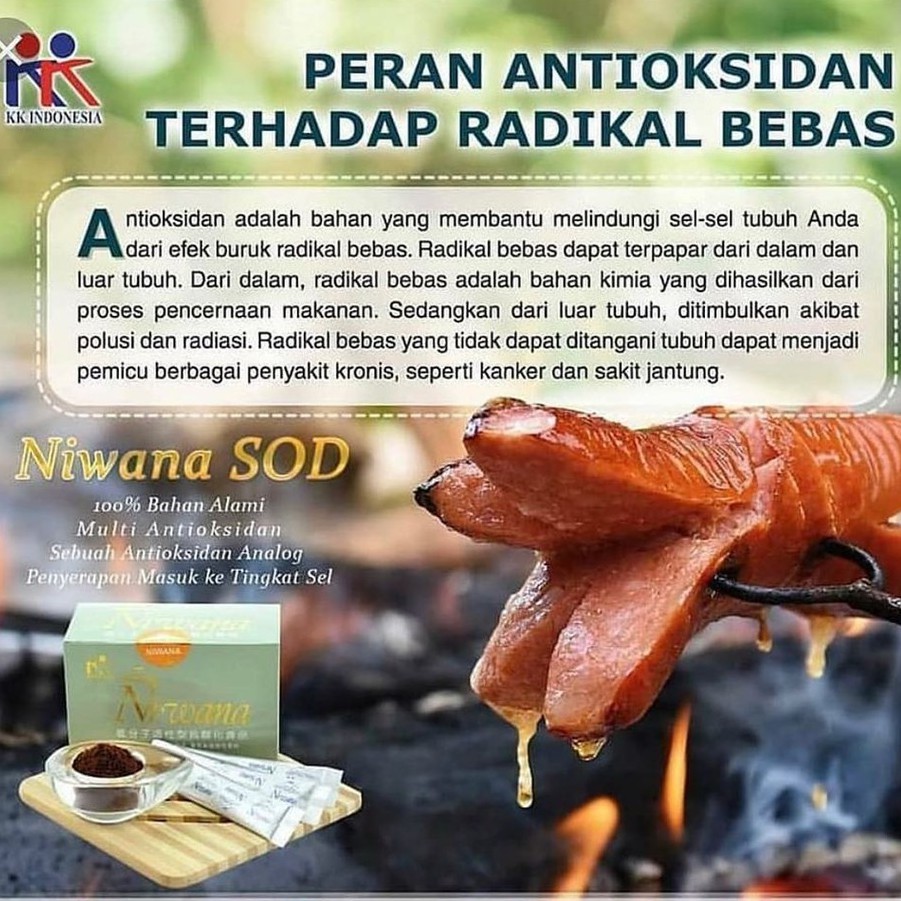 Niwana SOD Suplemen Antioksidan Tinggi Herbal Alami (3 x 30 Sachets  @3 gr)