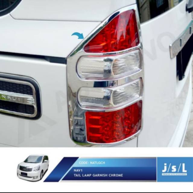 Garnish lampu belakang NAV1/tail lamp garnish chrome jsl