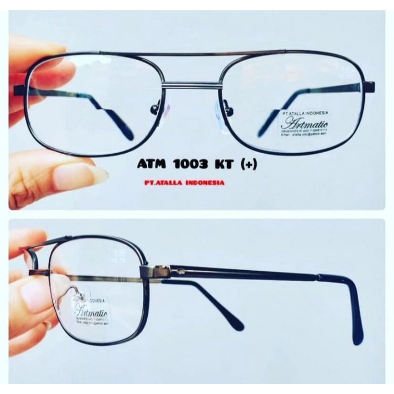 kacamata baca/plus bahan besi