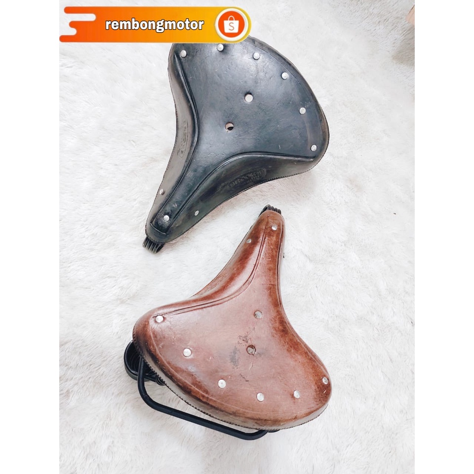 sadel ontel brooks kulit full - sadel sepeda ontel dames kuno asli - sadel dames besi tebal kuno