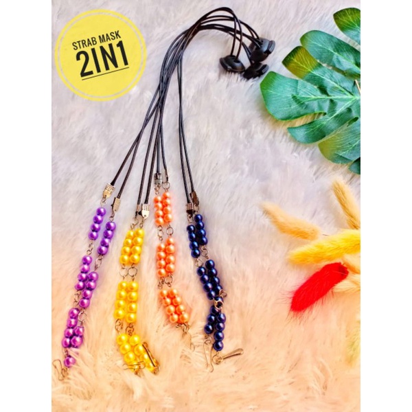 strap masker 2in1 mutiara /tali masker/pengait masker/strap mask