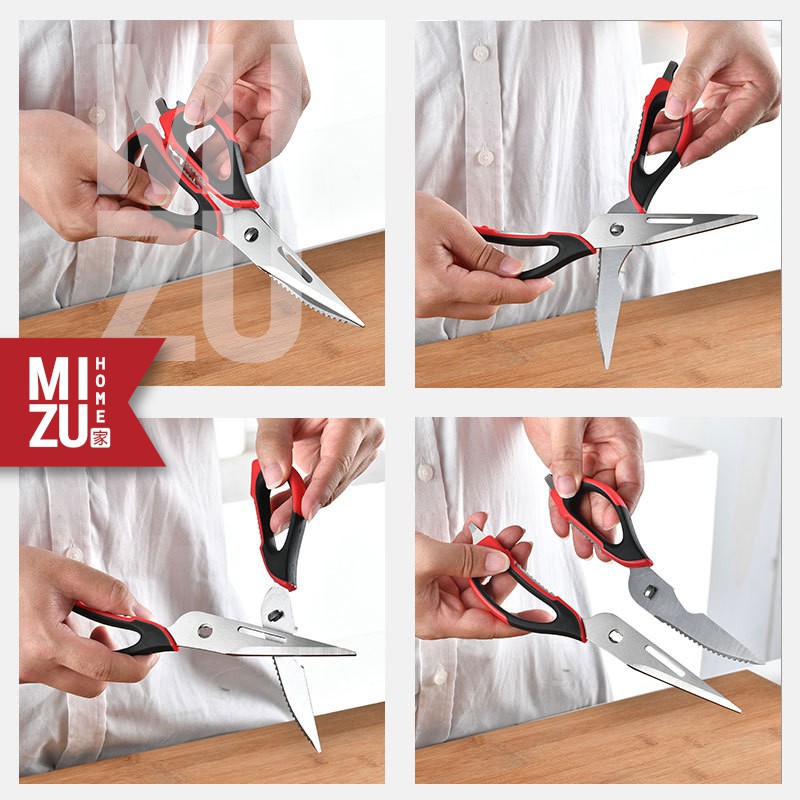 MIZU BUNRETSU Multifunction 8in1 Kitchen Scissors Gunting Dapur Stainless Steel-1