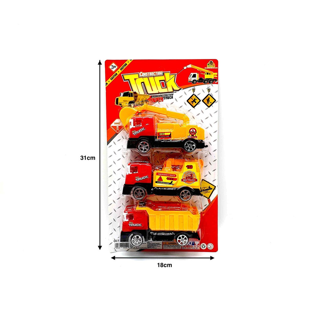 Set 3 pcs Big Construction Truck Konstruksi