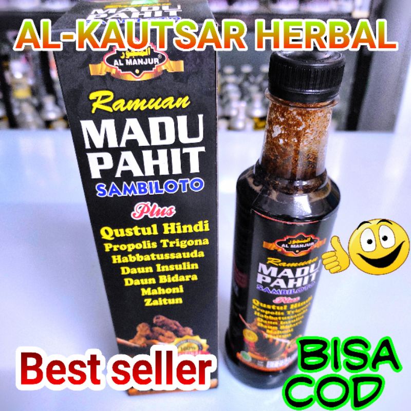 Madu Hitam Pahit Sambiloto Qusthul Hindi Insulin Bidara Propolis Asli 100%