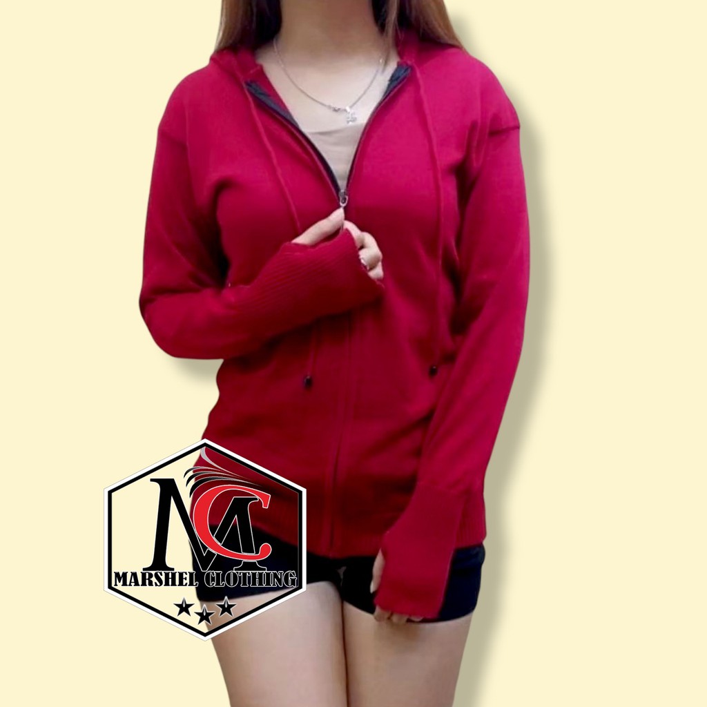 RCL- JAKET RAJUT WANITA ARIEL HITAM - NAVY - MAROON - ABU MUDA - ABU TUA - MERAH - HIJAU ( UNISEX )