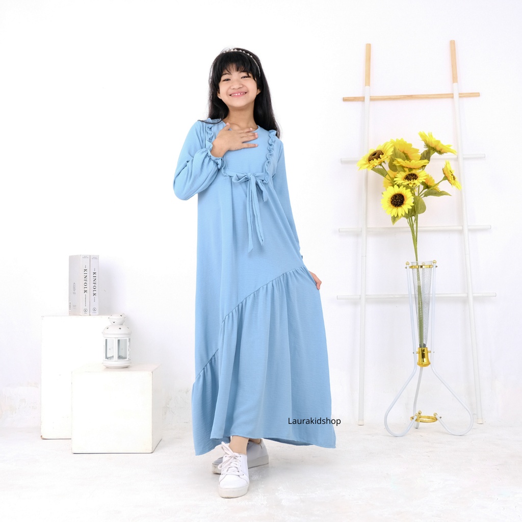 Gamis Anak / Gamis Anak Perempuan / Baju Muslim Anak Perempuan HIKARI 5-10 Tahun