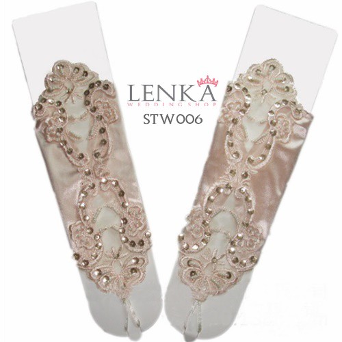 [LIMITED STOCK] WEDDING GLOVES NUDE SARUNG TANGAN BROKAT PENGANTIN STW006