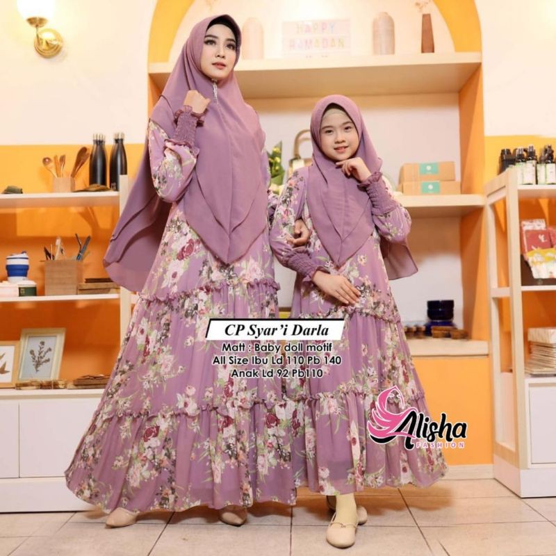 couple gamis ibu anak set syari ld 110