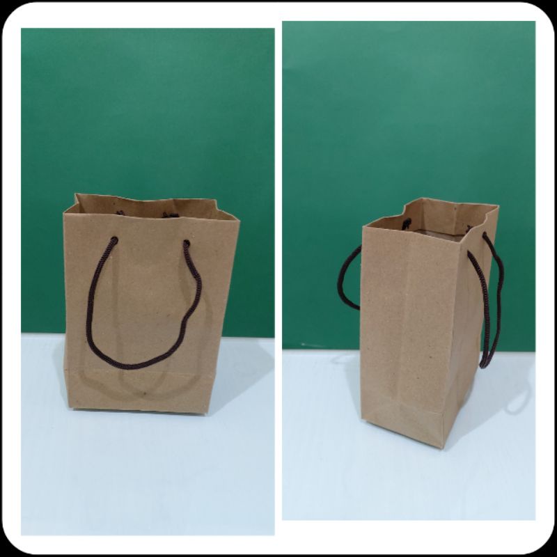 Paperbag Souvenir , Tas Souvenir Coklat Polos Uk. 10 x 6 x 14 cm