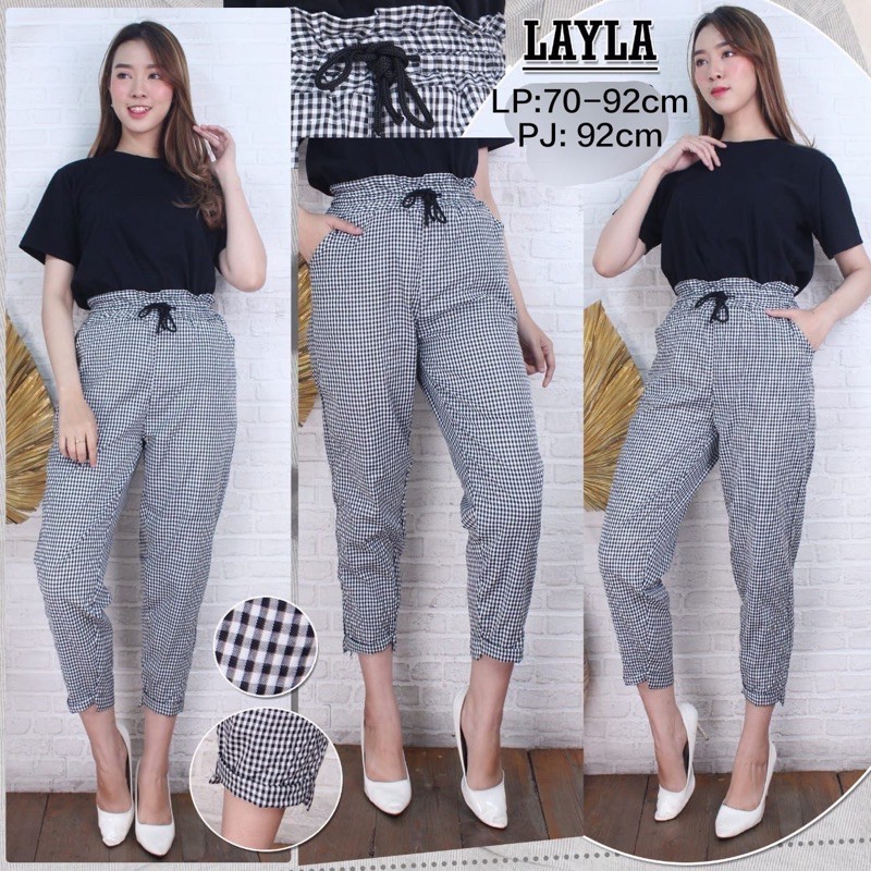 LL- celana layla / celana Wanita terbaru / Celana Jogger wanita / celana Bahan Wanita