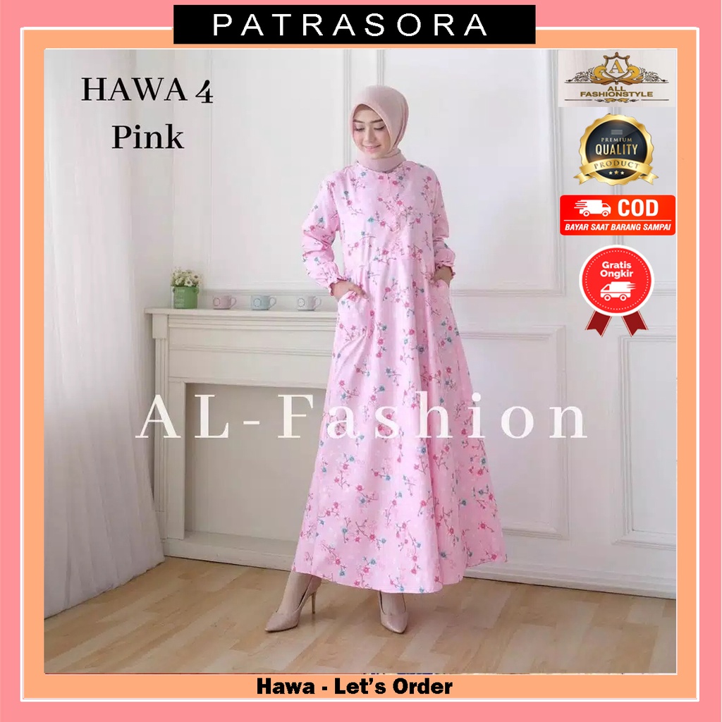 Baju Gamis Dress HAWA Motif Remaja Wanita Promo Baju Wanita