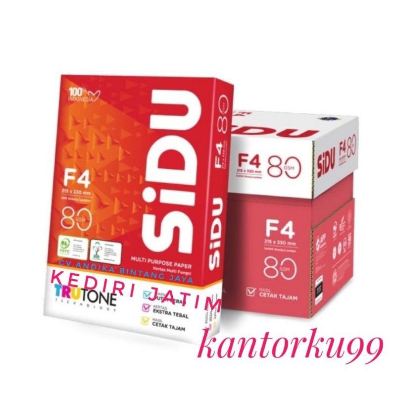 

kertas hvs sidu f4 80 gram kediri