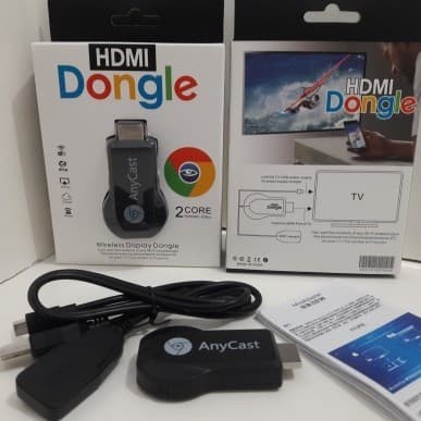 ANYCAST HDMI DONGLE WIRELESS ( TANPA KABEL ) RECEIVER MONITOR TV HP