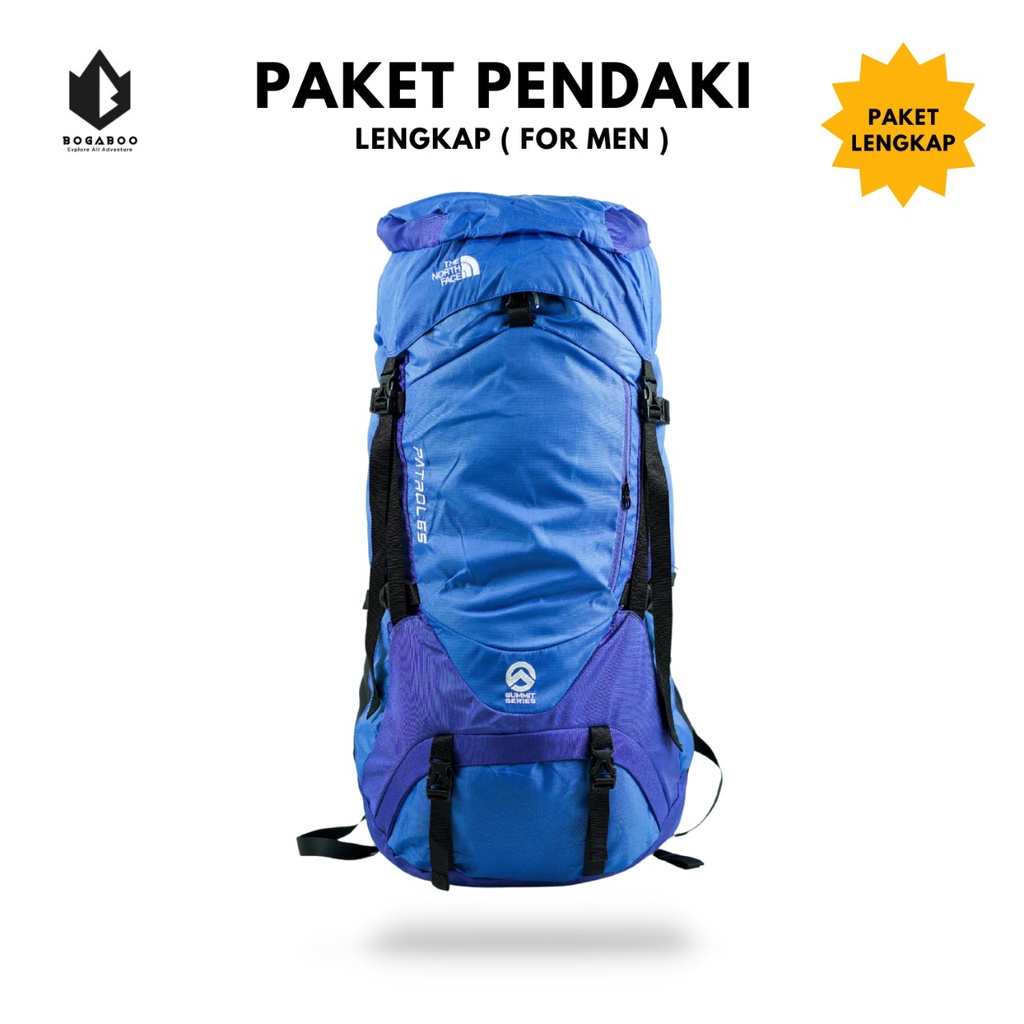 Paket Pendaki Lengkap - Paket Alat Camping - Paket Lengkap Naik Gunung Pria