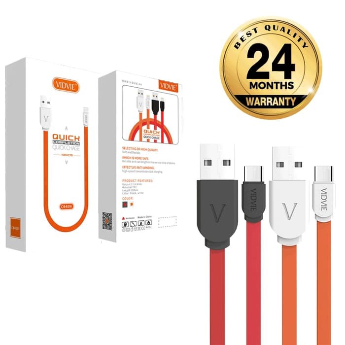 VIDVIE Kabel Data Usb Micro Cable CB409 - Fast Charger Original