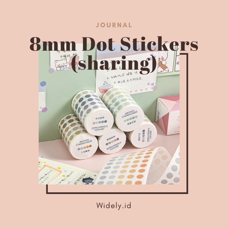 

(SHARING) 10lembar ALL COLORS MINI DOT STICKERS 8mm FOR JOURNAL / SCRAPBOOK / DIARY / STATIONERY