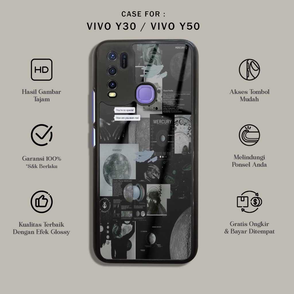Case Vivo Y30/Y30I/Y50 - Casing Vivo Y30/Y30I/Y50 Terbaru [ BLCK AESTHETIC ] Silikon Vivo - Case Hp 
