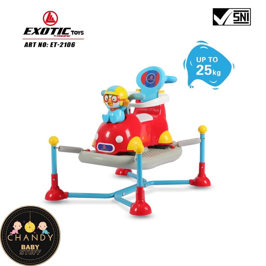 MAINAN ANAK MOBIL PORORO ROCKING CAR MULTIFUNGSI 4IN1 EXOTIC ET 2106