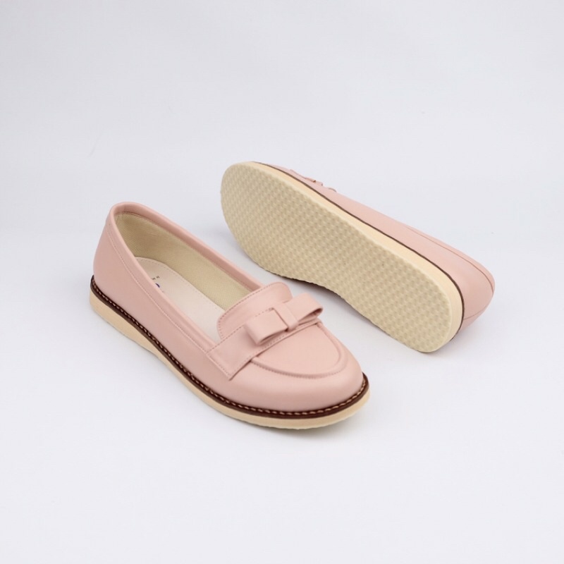 [SIAP KIRIM] BRShoes3 Pink Sepatu Kerja Casual Flat Wanita